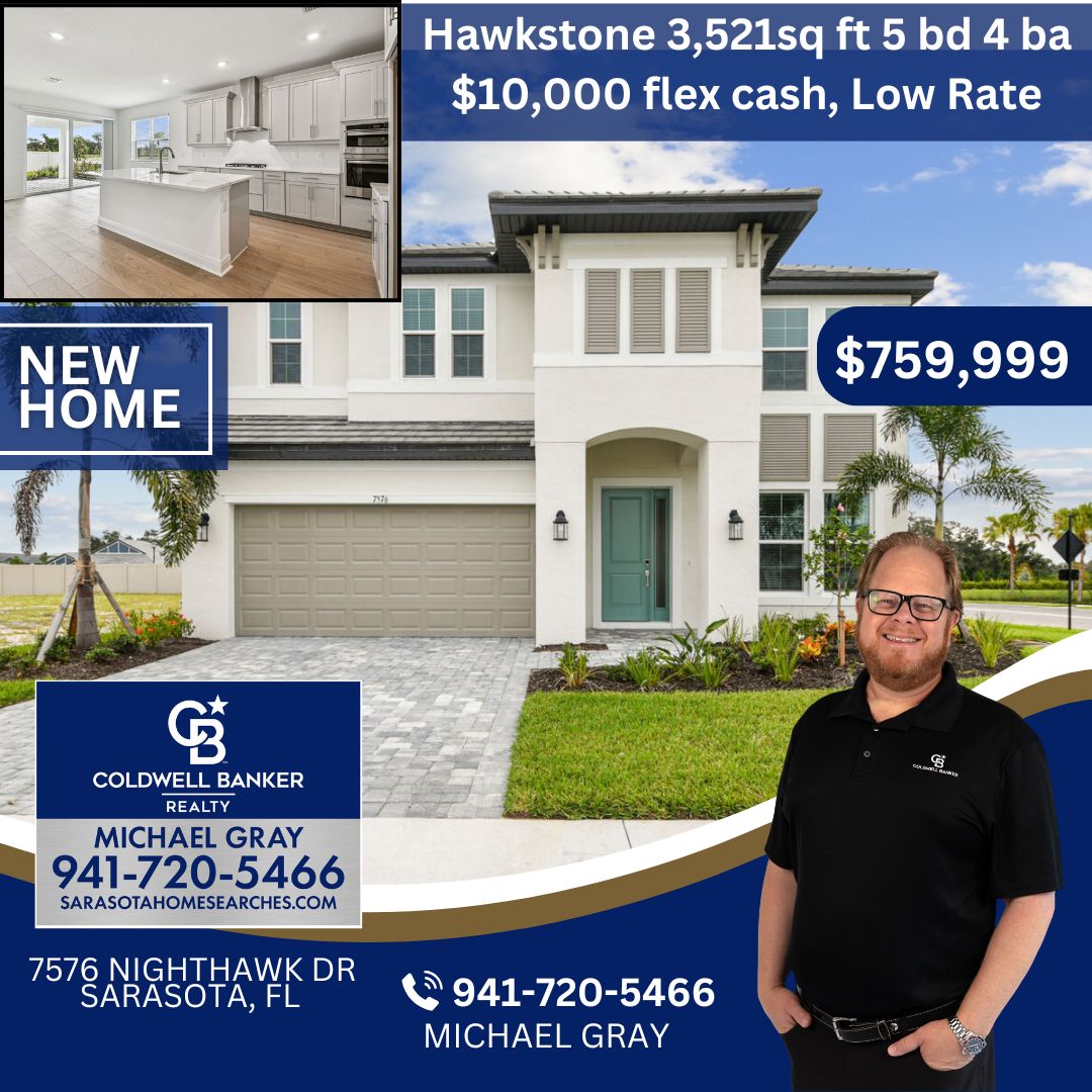 Hawkstone, Sarasota, FL New Home Incentives!
